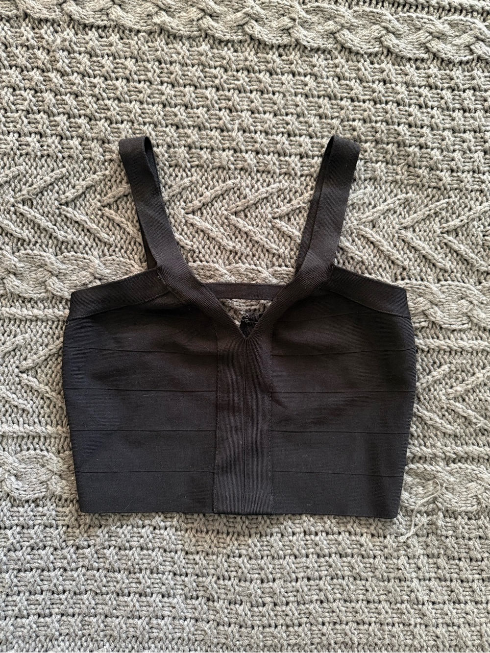 GUESS Black Bandage Crop Top